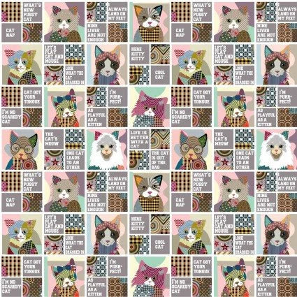 Benartex | Life Is Better With A Cat - Blocks £16pm