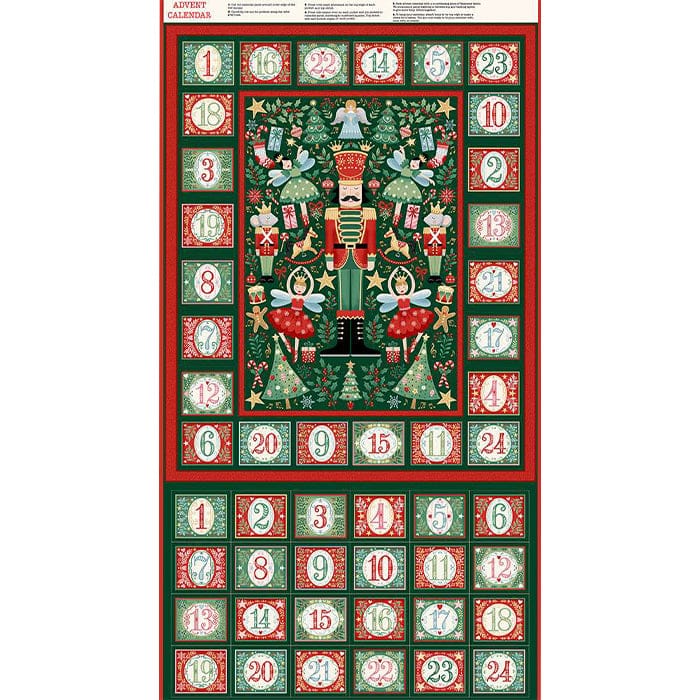 Makower | Advent Panel | The Nutcracker - Green