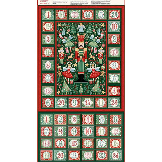 Makower | Advent Panel | The Nutcracker - Green