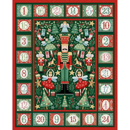 Makower | Advent Panel | The Nutcracker - Green