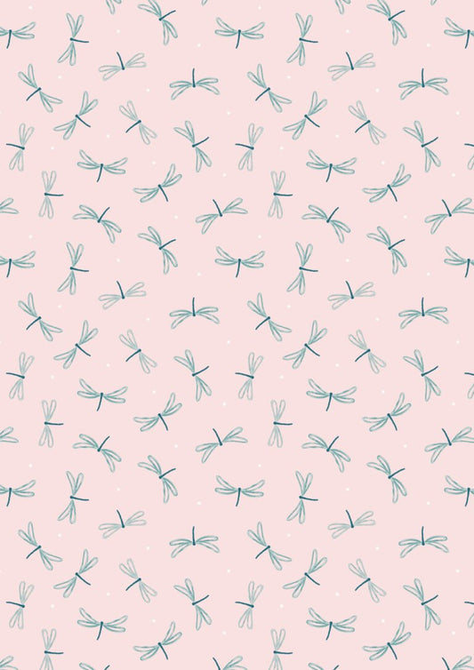 Lewis & Irene | On The Lake | Dragonflies - Pale Pink £7pm
