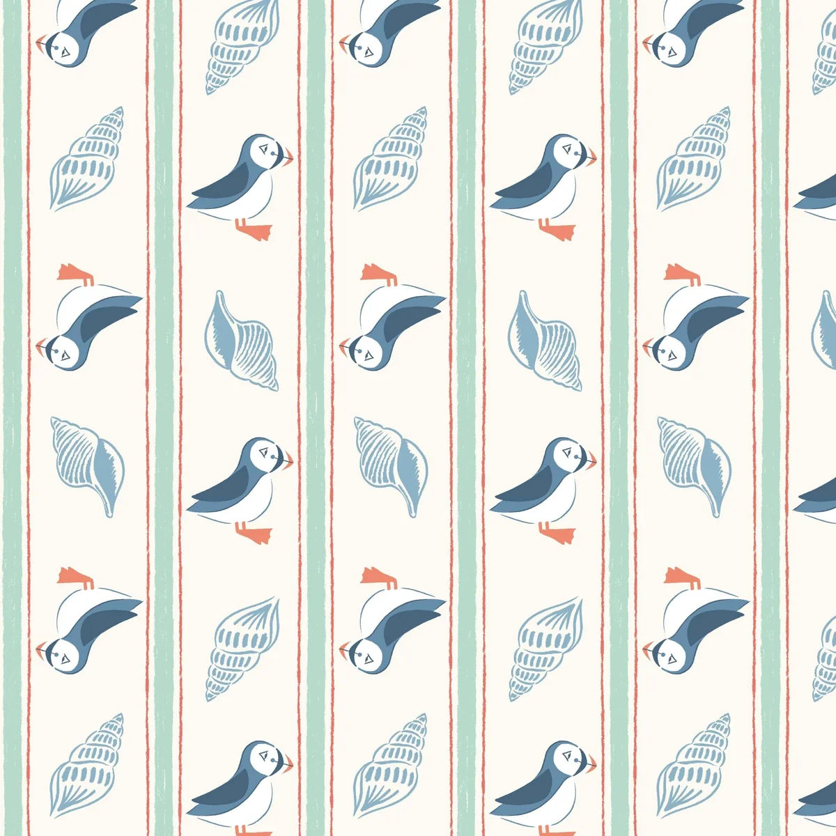 Lewis & Irene | Sea's The Day | Puffin Stripe £16pm
