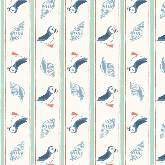 Lewis & Irene | Sea's The Day | Puffin Stripe £16pm