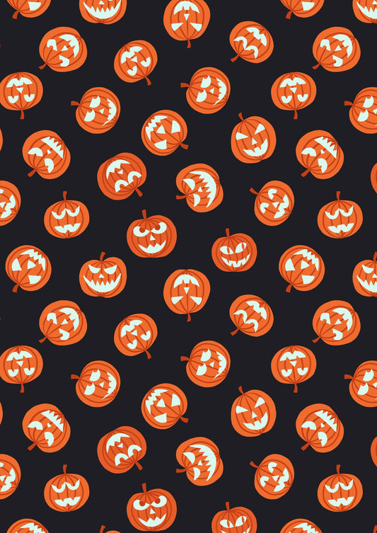 Lewis & Irene | Haunted House | Glow in the Dark | Pumpkin Faces - black £8pm