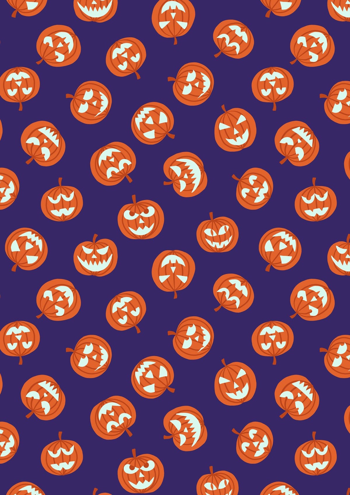 Lewis & Irene | Haunted House | Glow in the Dark | Pumpkin Faces - purple £8pm