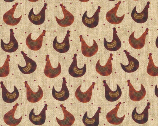 Benartex | Rooster Farm - Beige £6pm