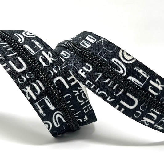 FUCK Graffiti Deluxe No.5 Continuous Zip. Matching Webbing Available