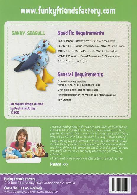 Funky Friends Factory | Sandy Seagull Pattern