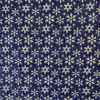 Cotton Craft | Snowflake Texture - Blue £6pm