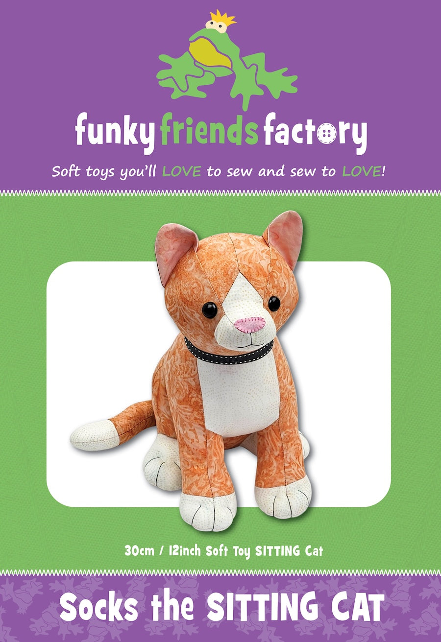 Funky Friends Factory | Socks The Sitting Cat Pattern