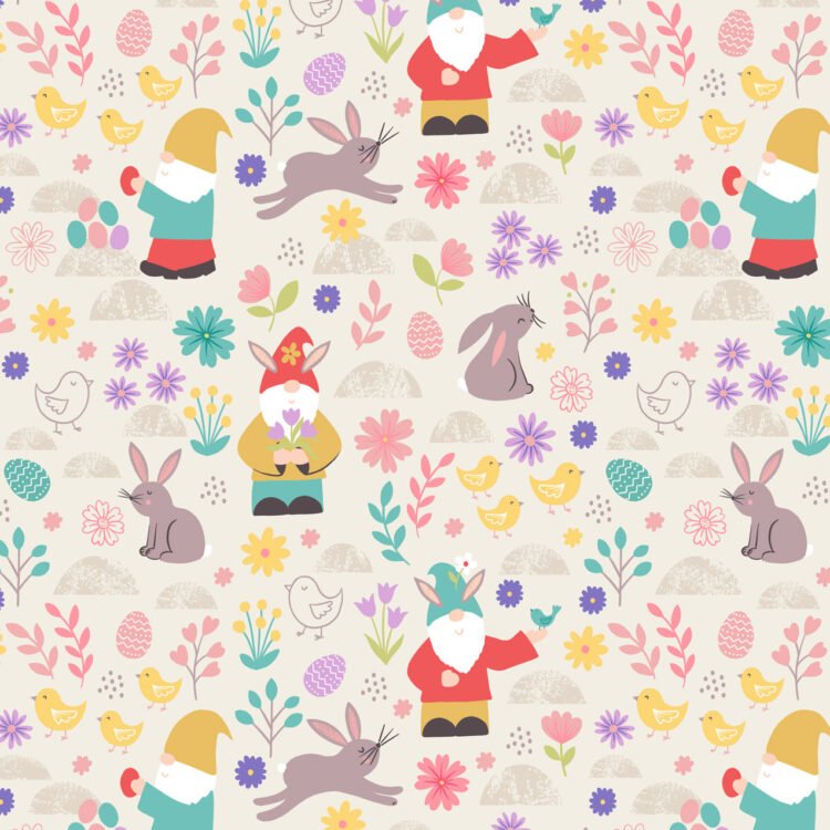 Lewis & Irene | Spring Treats | Spring Gnomes on Cream £7pm