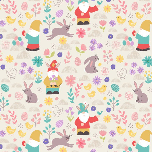 Lewis & Irene | Spring Treats | Spring Gnomes on Cream £7pm