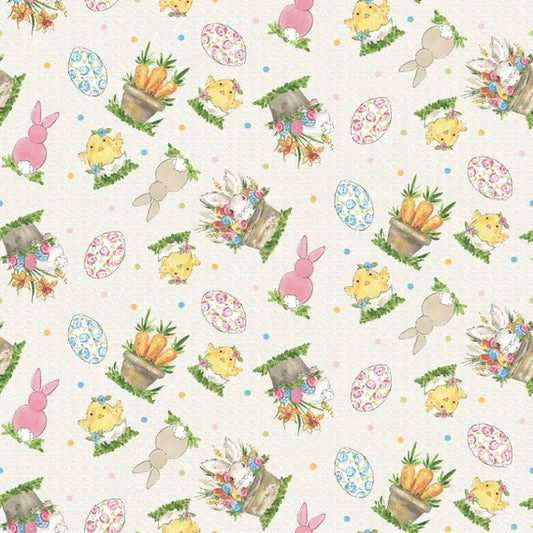 Henry Glass | Peek A Boo Bunnies - Tossed Bunnies & Chicks £12pm