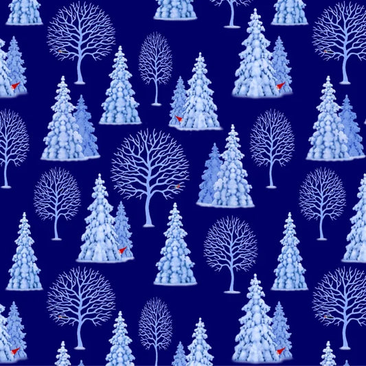 Lewis & Irene | Tomtens Village | Trees on Dark Blue £7pm