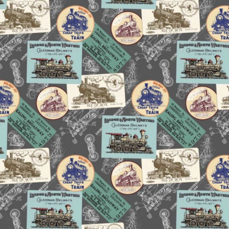 Nutex | All Aboard | Vintage Train Ticket Montage  £14pm
